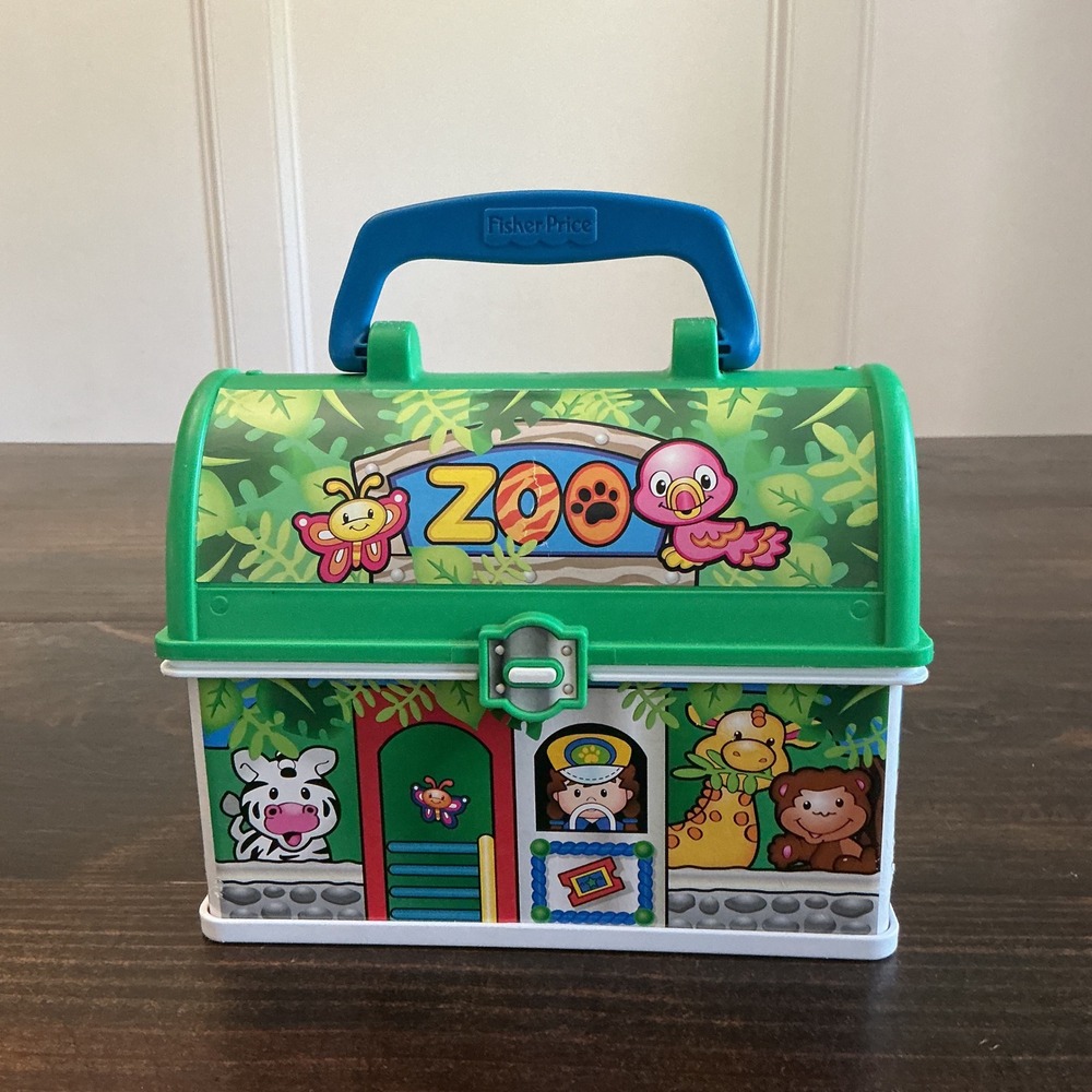 2008 Mattel Fisher Price Little People Zoo Lunch Box Storage Case Only Empty